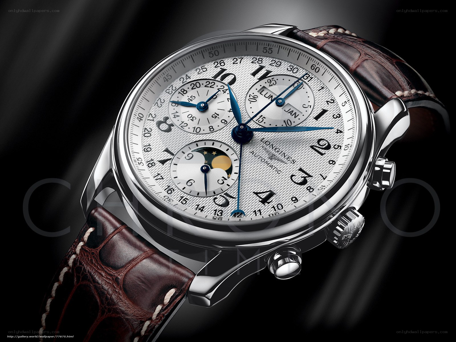 Longines watch with leather strap