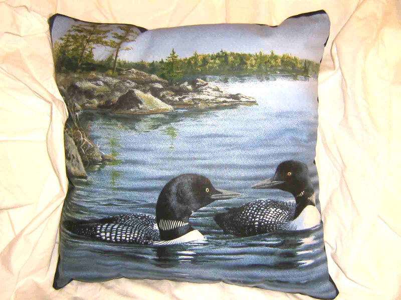 Loon pillow cover