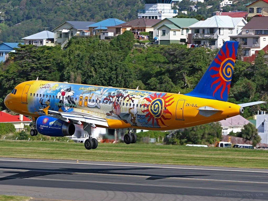 Looney Tunes airplane taking off