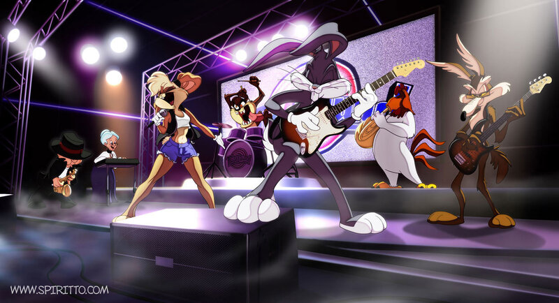 Looney Tunes band performing