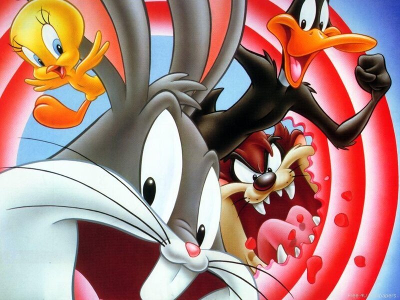 Looney Tunes characters in action