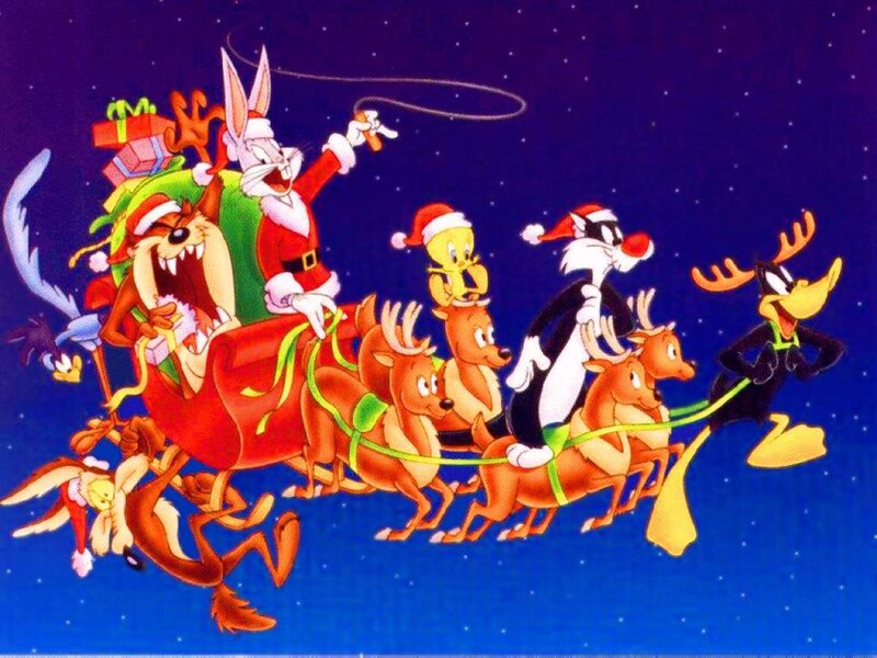 Looney Tunes Characters in Sleigh