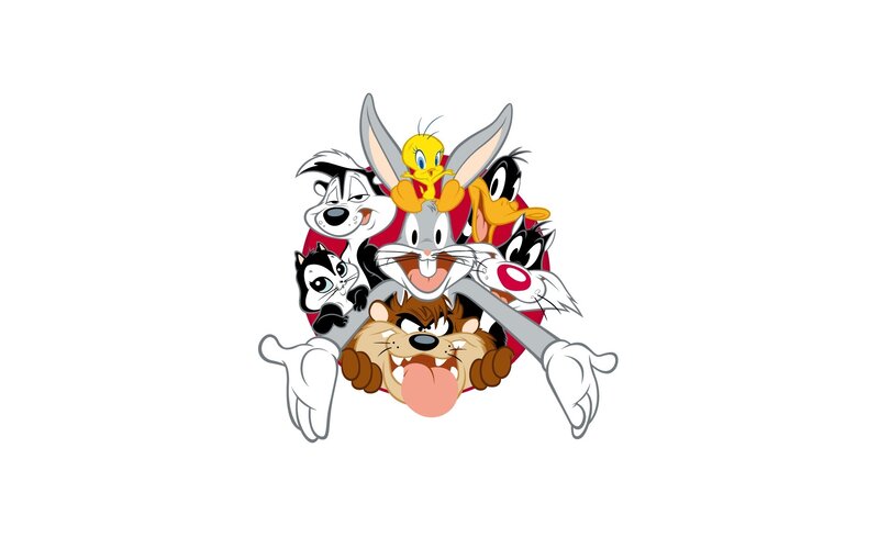 Looney Tunes Characters — White, Playful