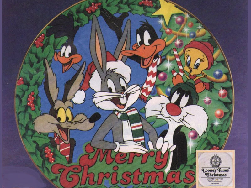 Looney Tunes Christmas plate