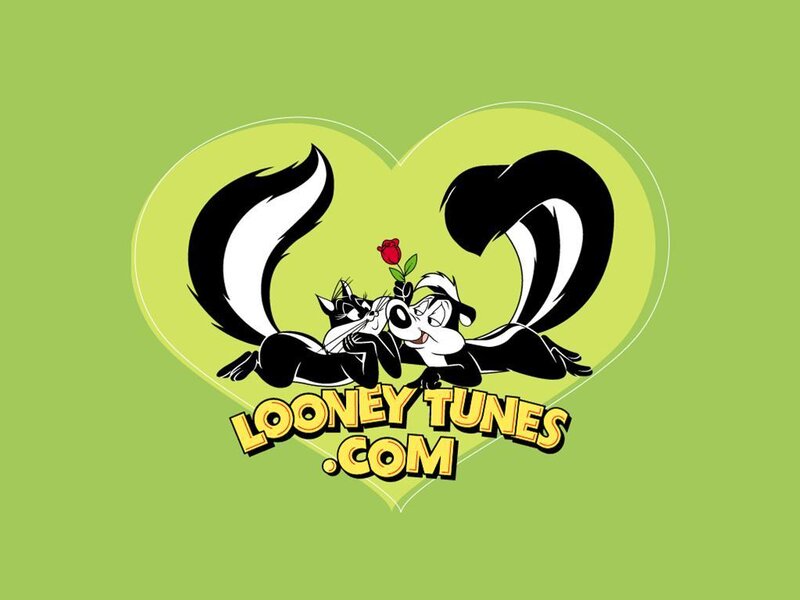 Looney Tunes logo with skunks
