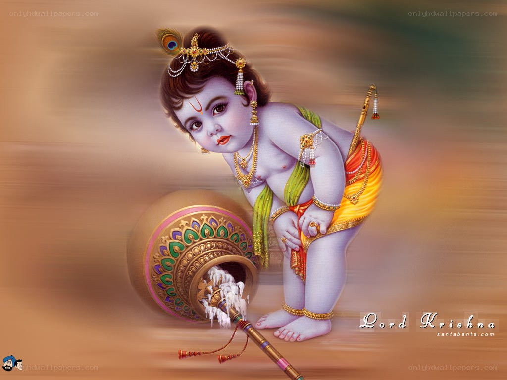 Lord Krishna with butter pot