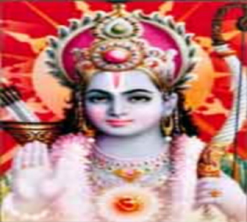 Lord Rama with bow and arrow