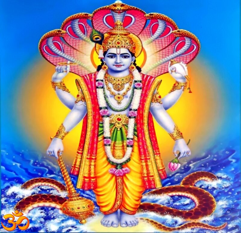 Lord Vishnu on Shesha Naga
