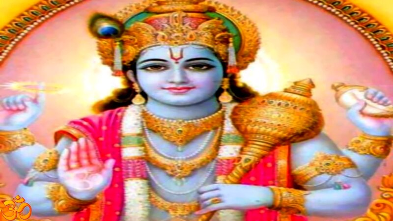 Lord Vishnu with four arms