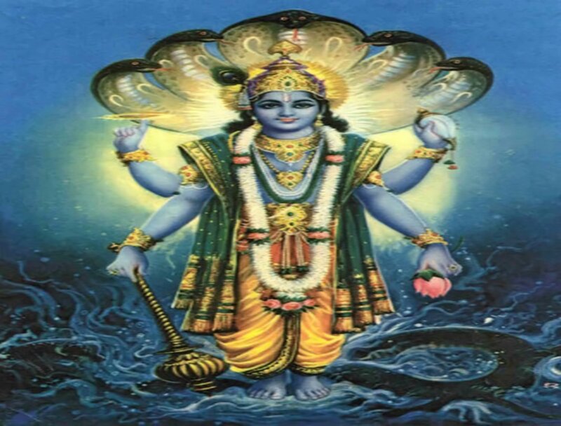 Lord Vishnu with serpent hood