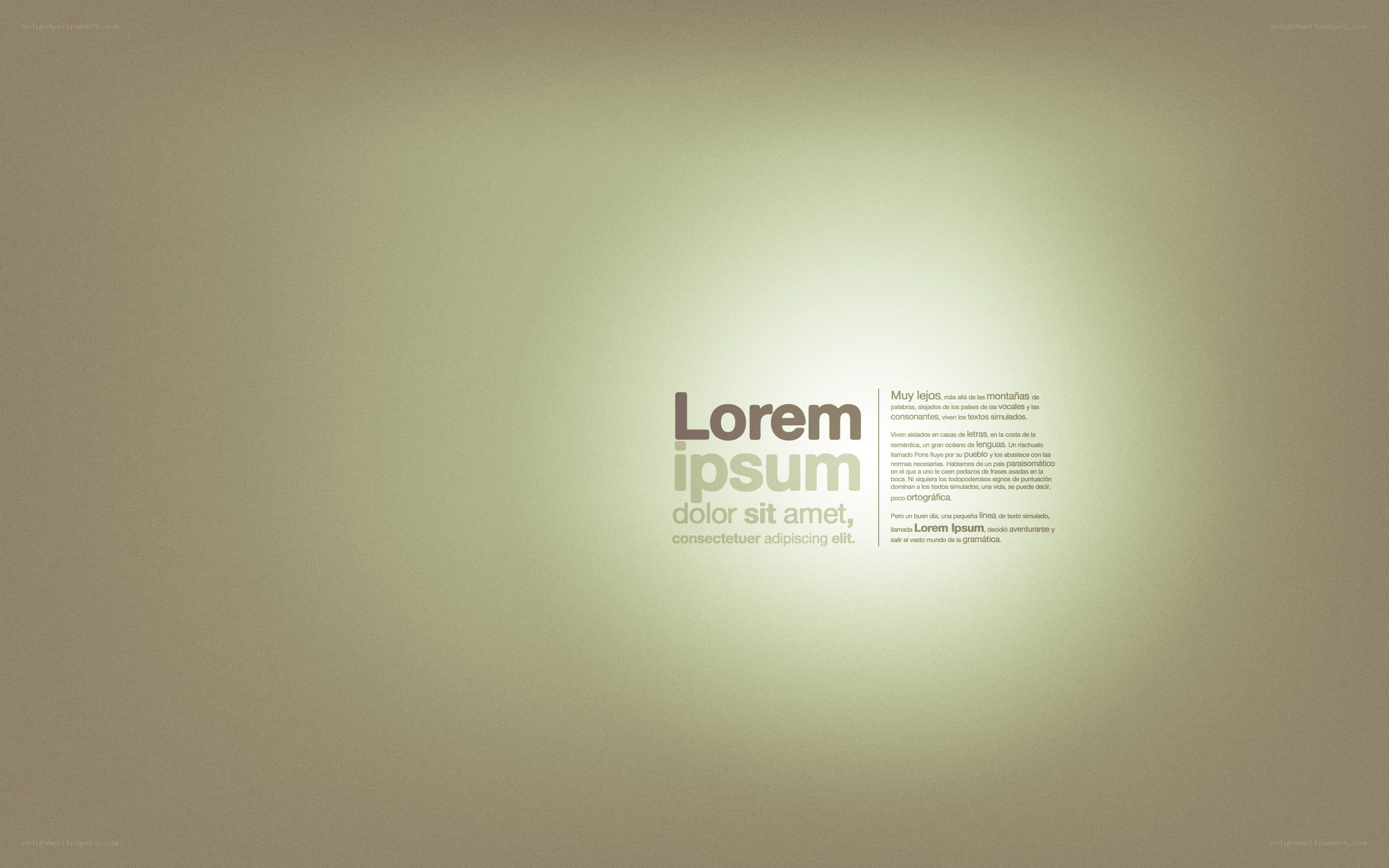 Lorem ipsum text on gradient background