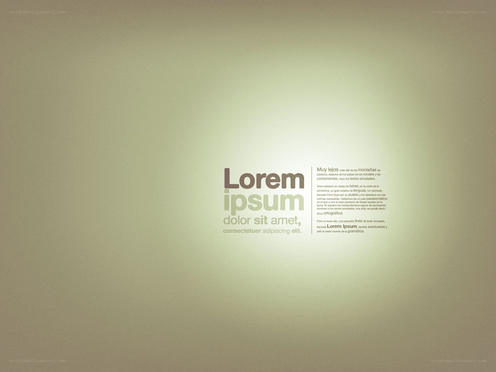 Lorem ipsum text on gradient background