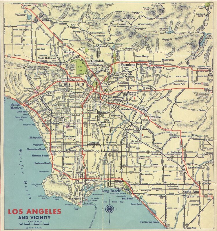 Los Angeles and Vicinity map