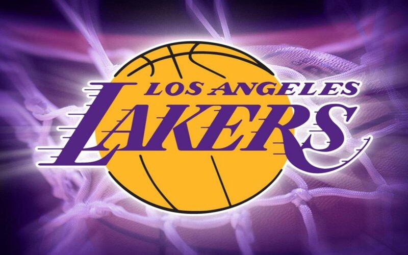 Los Angeles Lakers Logo — Purple, Dynamic, Digital Art, Basketball
