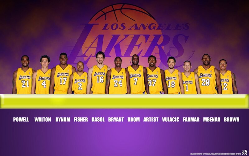 Los Angeles Lakers team photo