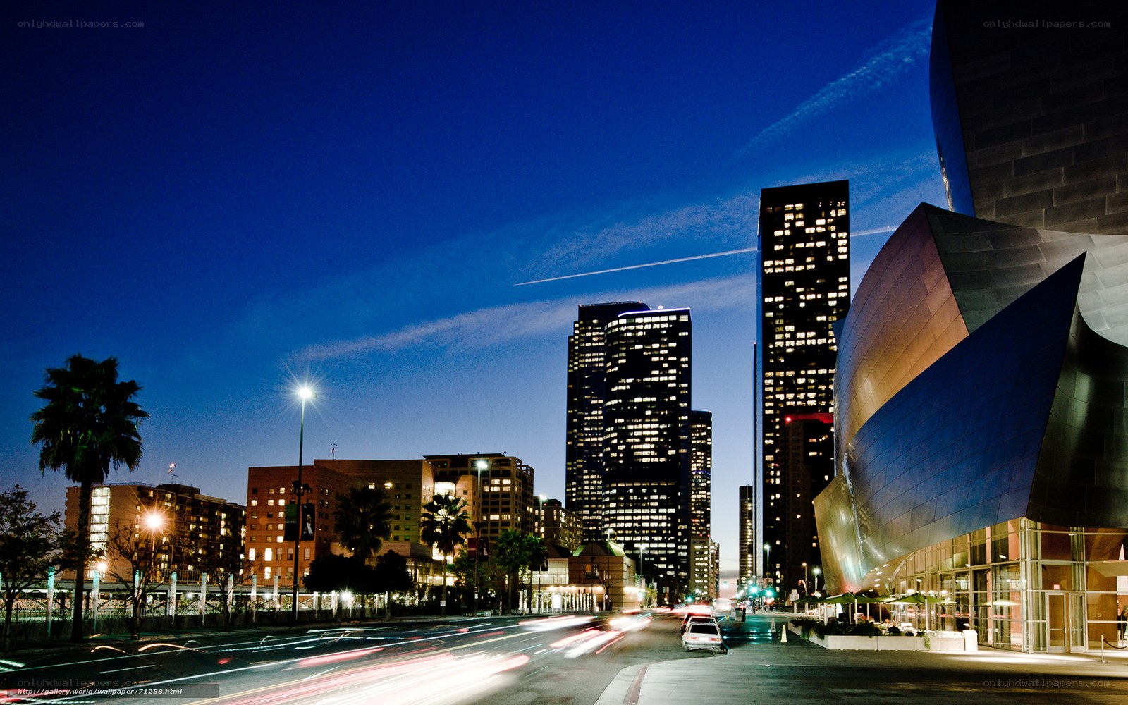 Los Angeles skyline at dusk