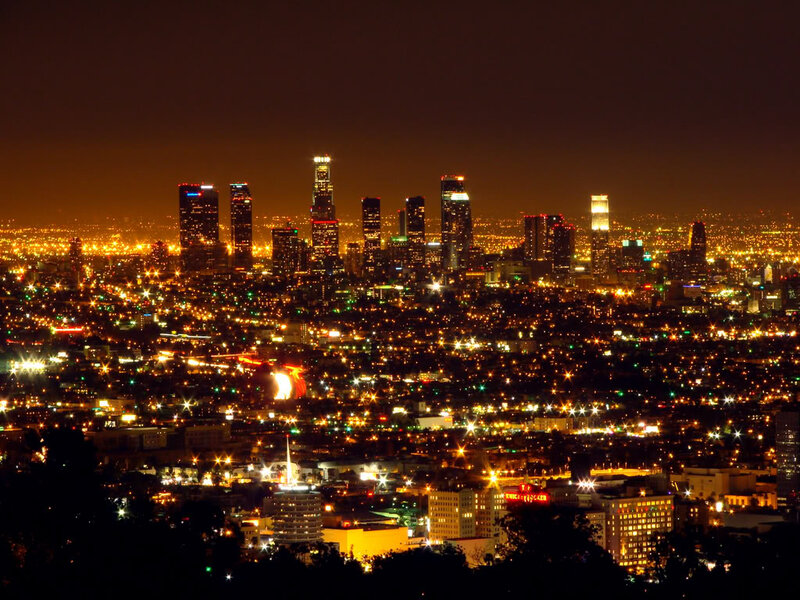 Los Angeles skyline at night