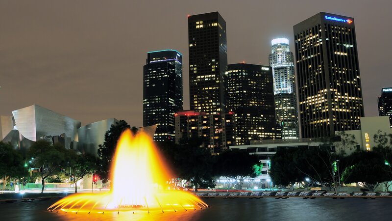 Los Angeles skyline at night