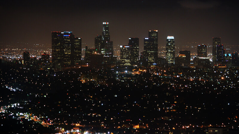 Los Angeles skyline at night