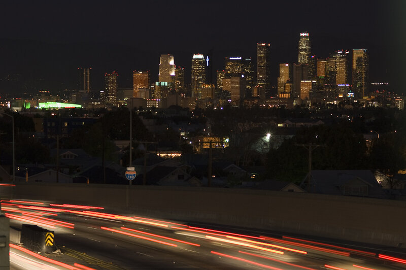 Los Angeles skyline at night