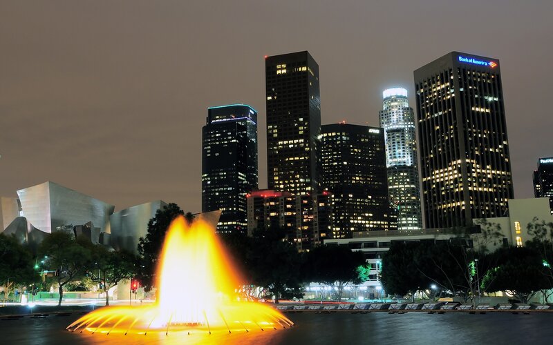 Los Angeles skyline at night