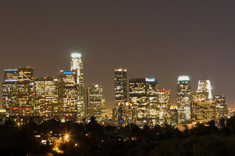 Los Angeles skyline at night