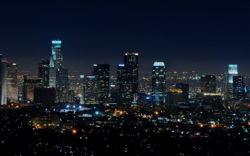 Los Angeles skyline at night