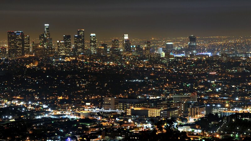 Los Angeles skyline at night
