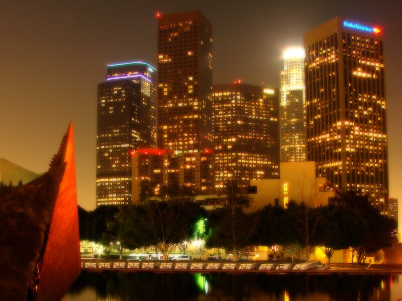 Los Angeles skyline at night