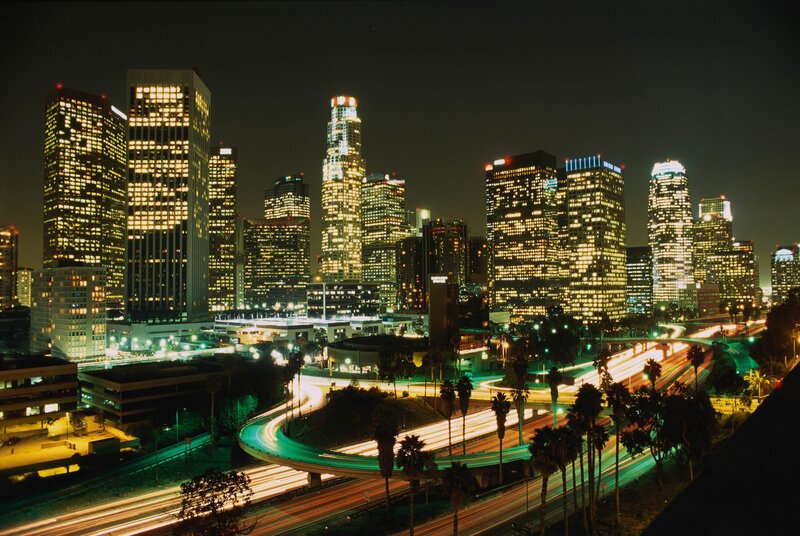 Los Angeles skyline at night