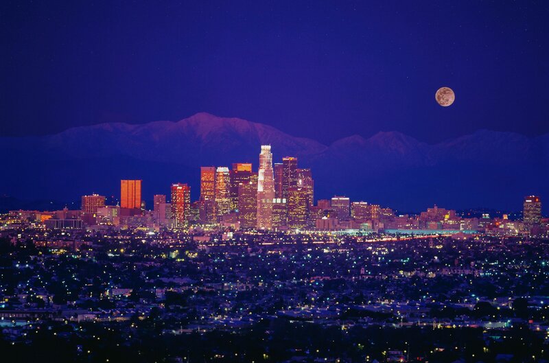 Los Angeles skyline at night