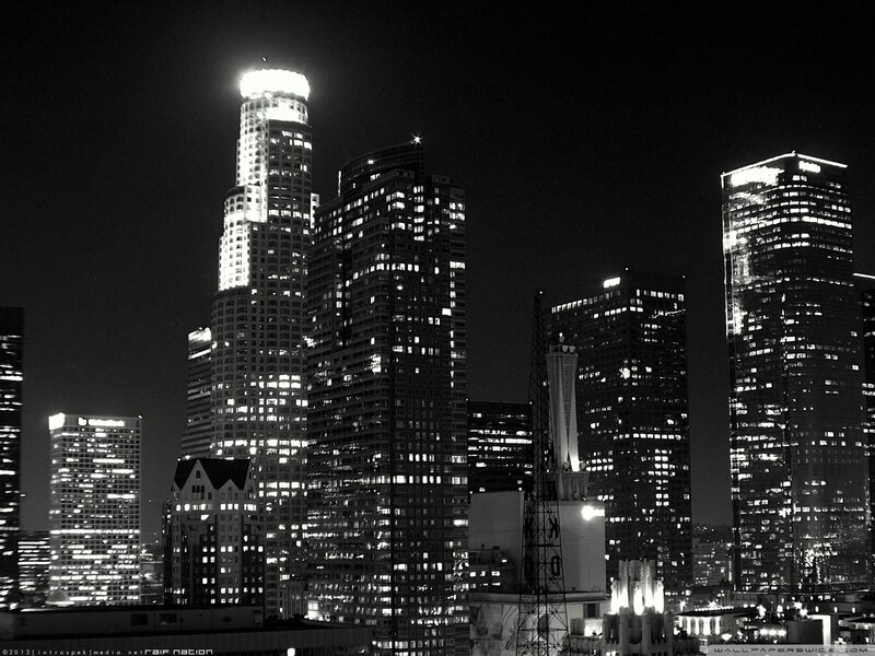 Los Angeles skyline at night