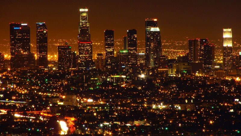 Los Angeles skyline at night
