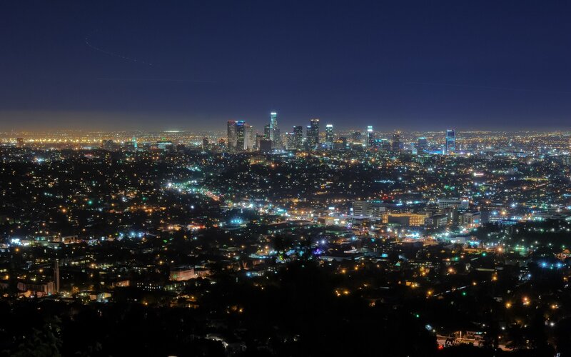 Los Angeles skyline at night