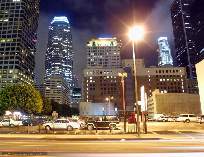 Los Angeles skyline at night