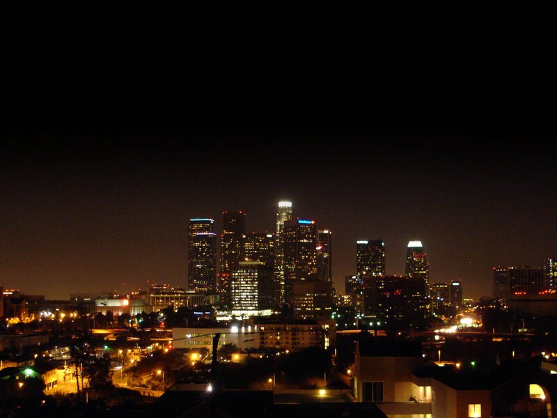 Los Angeles Skyline — Black, Nocturnal