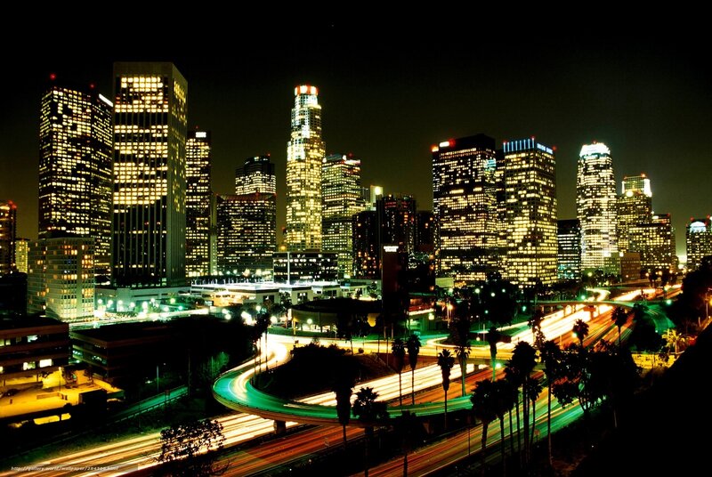 Los Angeles Skyline — Black