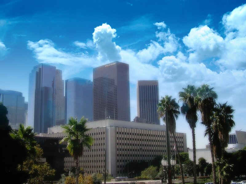Los Angeles Skyline — Blue, Bright
