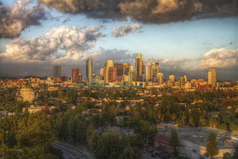 Los Angeles Skyline — Blue, Dramatic
