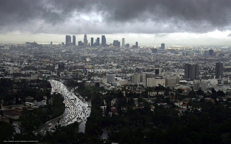 Los Angeles Skyline — Gray, Overcast, Afternoon