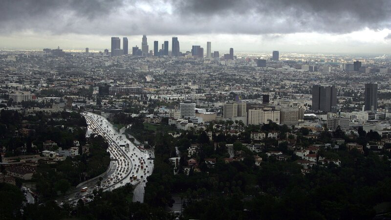 Los Angeles Skyline — Gray, Overcast