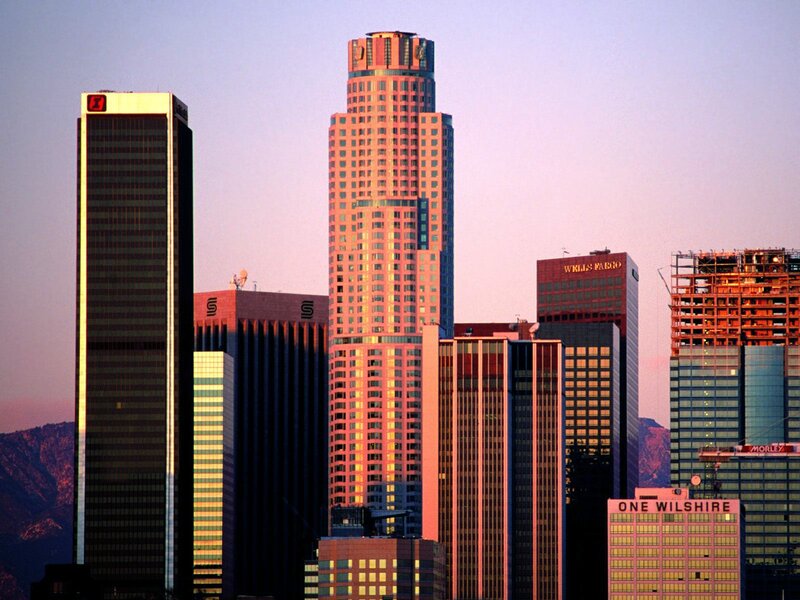 Los Angeles Skyline — Pink, Serene