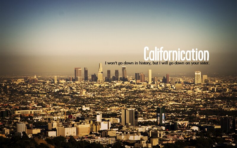 Los Angeles skyline with quote