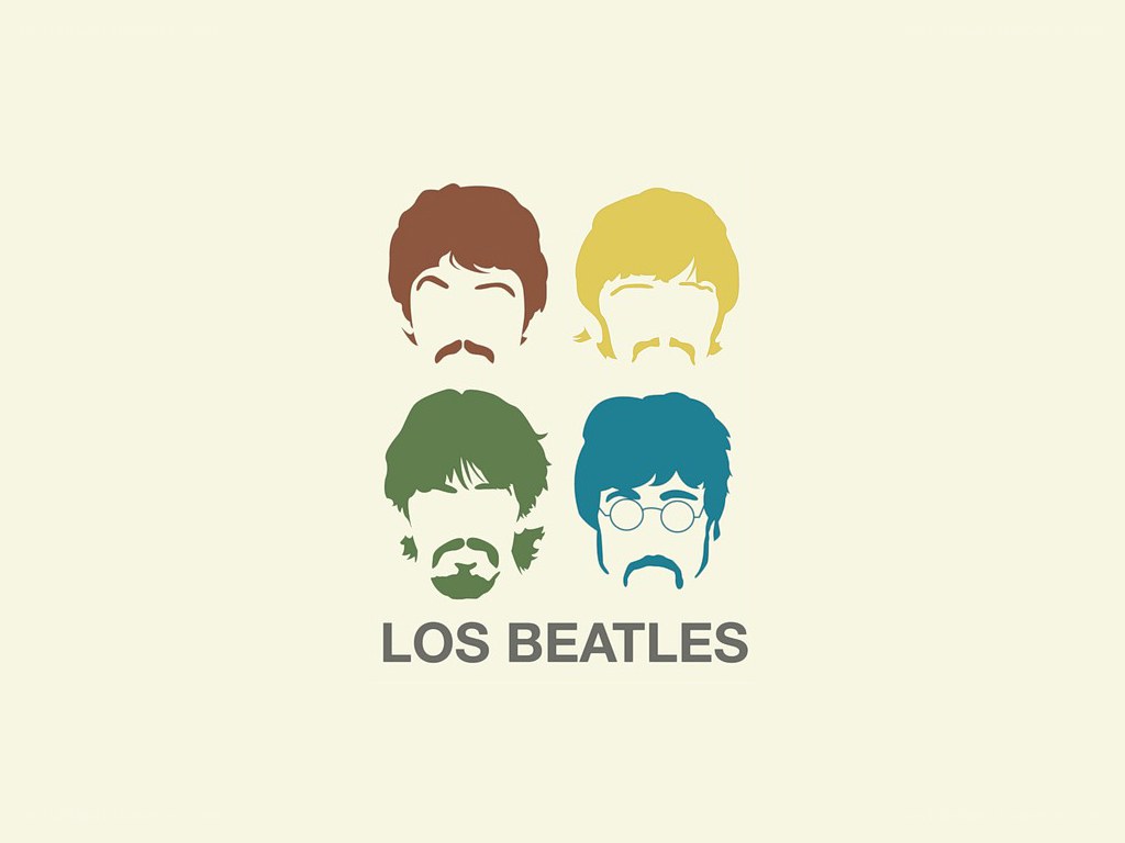 Los Beatles stylized portrait