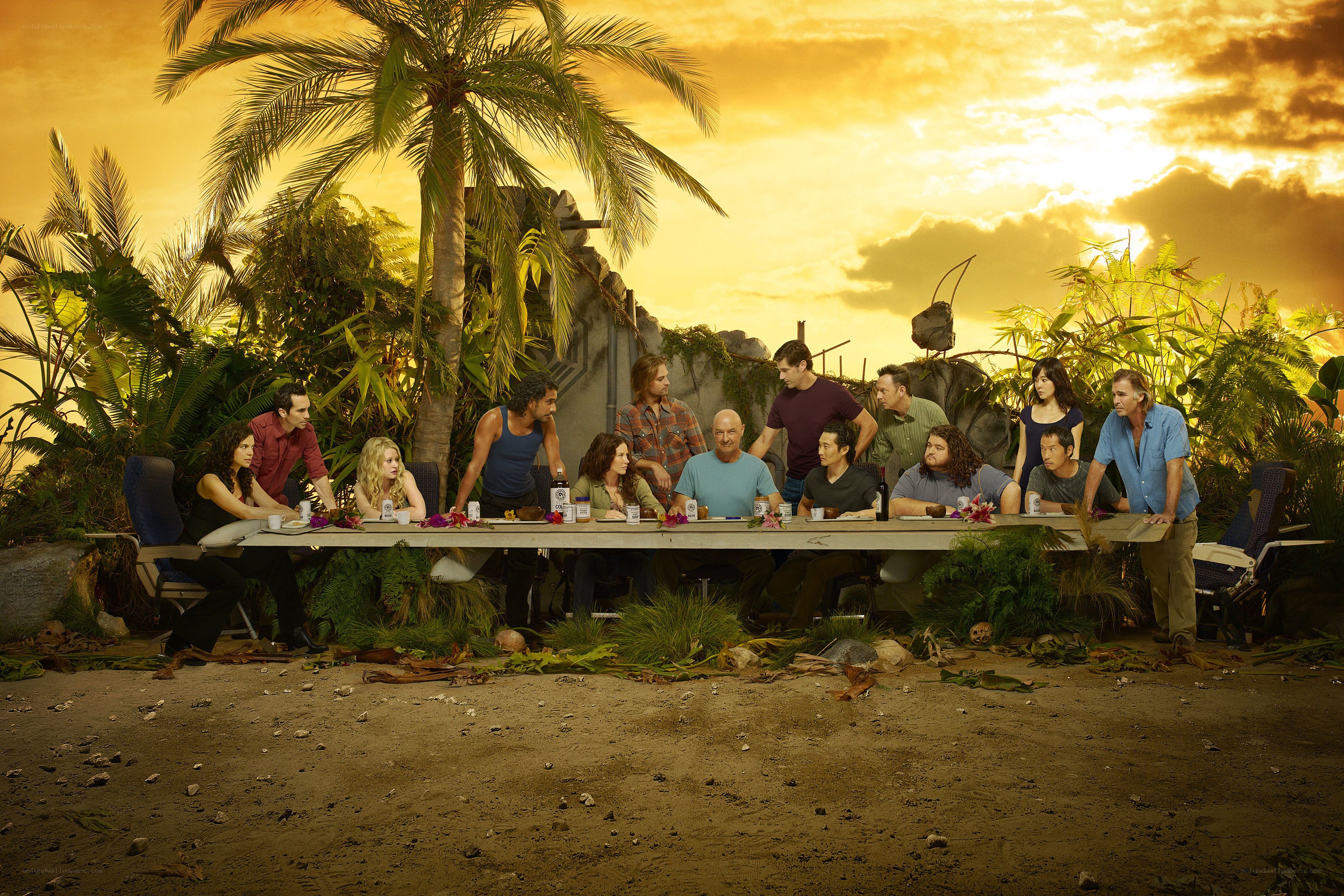 Lost cast on a tropical island