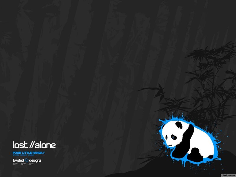 Lost Little Panda Wallpaper