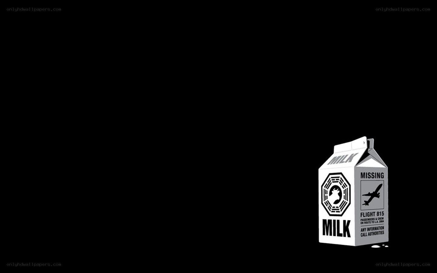 Lost milk carton with missing flight notice