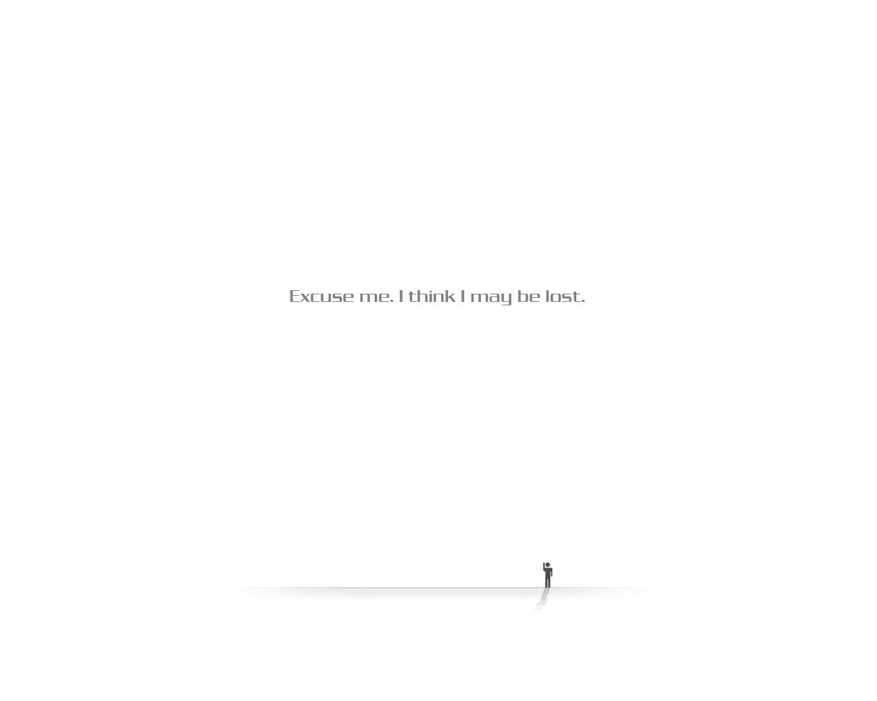 Lost person on white background