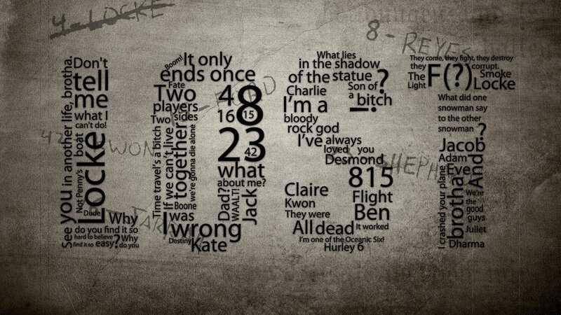 Lost TV show word cloud