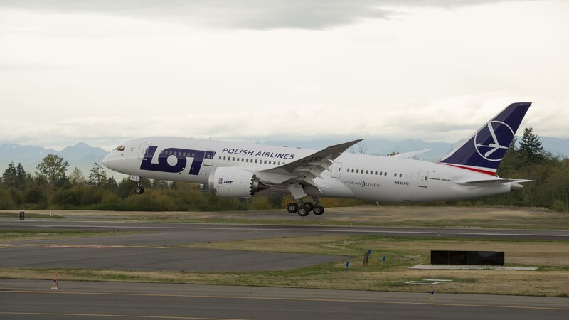 LOT Polish Airlines Plane — White, Calm